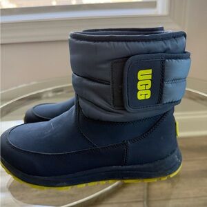 UGG Kids Boots in Navy and Neon Yellow